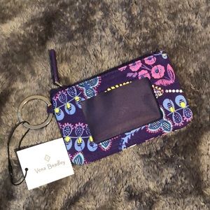 Vera Bradley Zip ID Case Batik Leaves